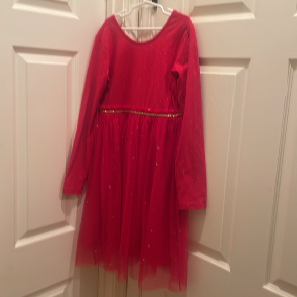 Hanna Andersson Kids Holiday Long Sleeve Shimmer Tuille Dress, size 12 - Picture 5 of 7
